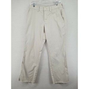 QUICKSILVER PANTS MENS SIZE 30 FACTORY DISTRESSED HEM CHINO CASUAL COMFORT WEAR